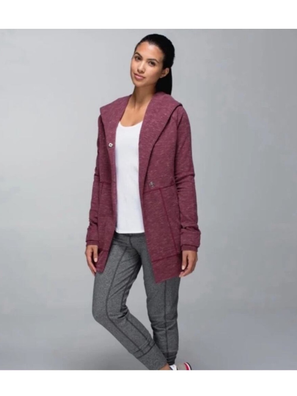 lululemon athletica Maroon Hooded Long Sleeve Jacket